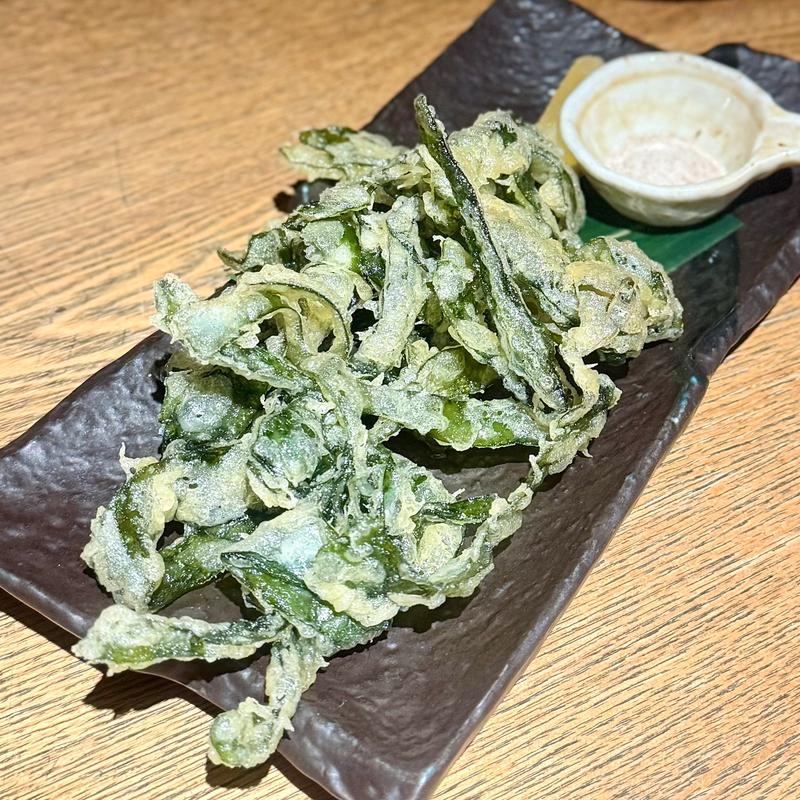 三陸産わかめ天ぷら(三代目文治 銀座本店 )
