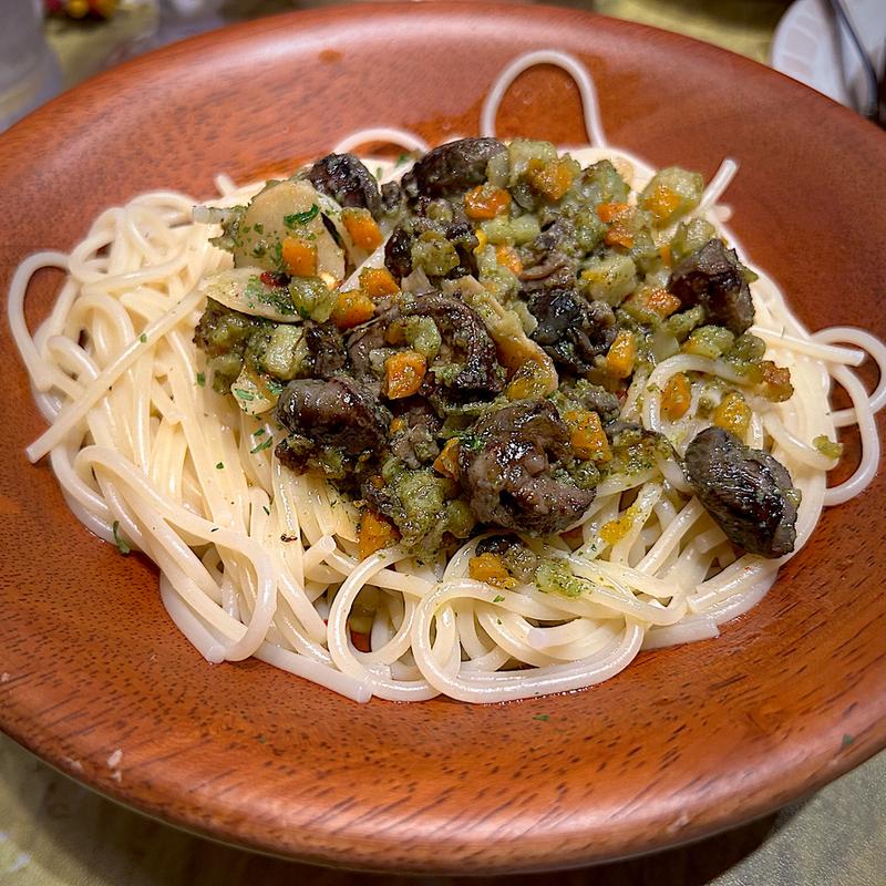 ペペロンチーノ+エスカルゴのオーブン焼き(サイゼリヤ 長町駅西口店 )