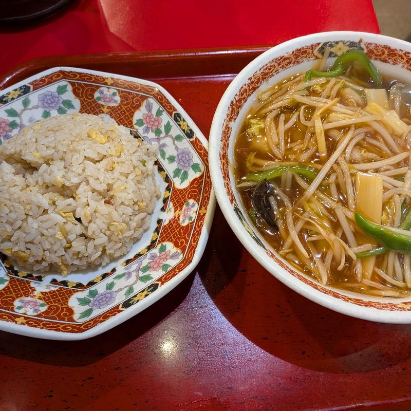 広東麺半チャーハン(中華食堂一番館 西武新宿駅前店)
