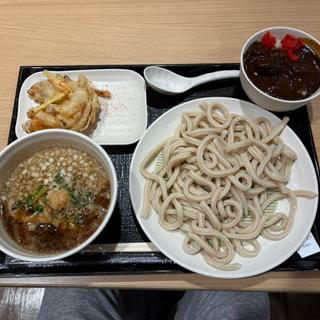 肉汁うどん＋旬野菜のかき揚げ＋ミニ黒カレー