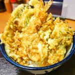牡蠣と秋刀魚の秋天丼＋牡蠣