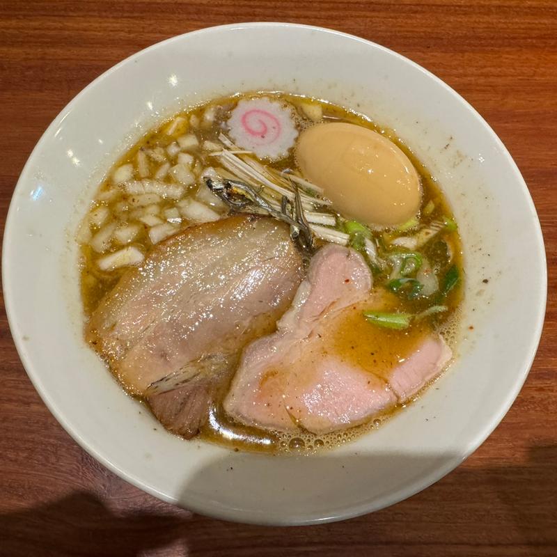 味玉煮干しそば(塩)(越前中華そば だるまや)