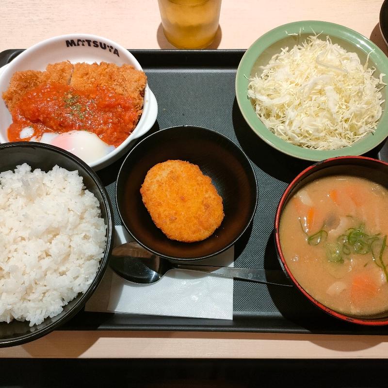 うまトマロースかつ定食(松のや 南越谷店)