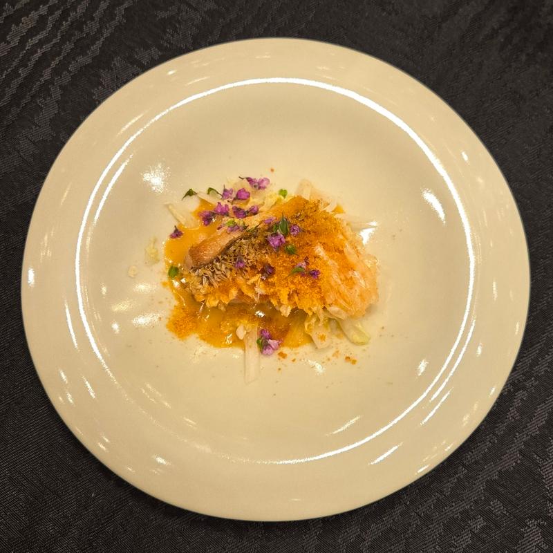 甘鯛の鱗焼き 唐墨と花穂紫蘇 サフラン香るヴァンブランソース(KURODOH KYOTO - くろどう 京都 -)