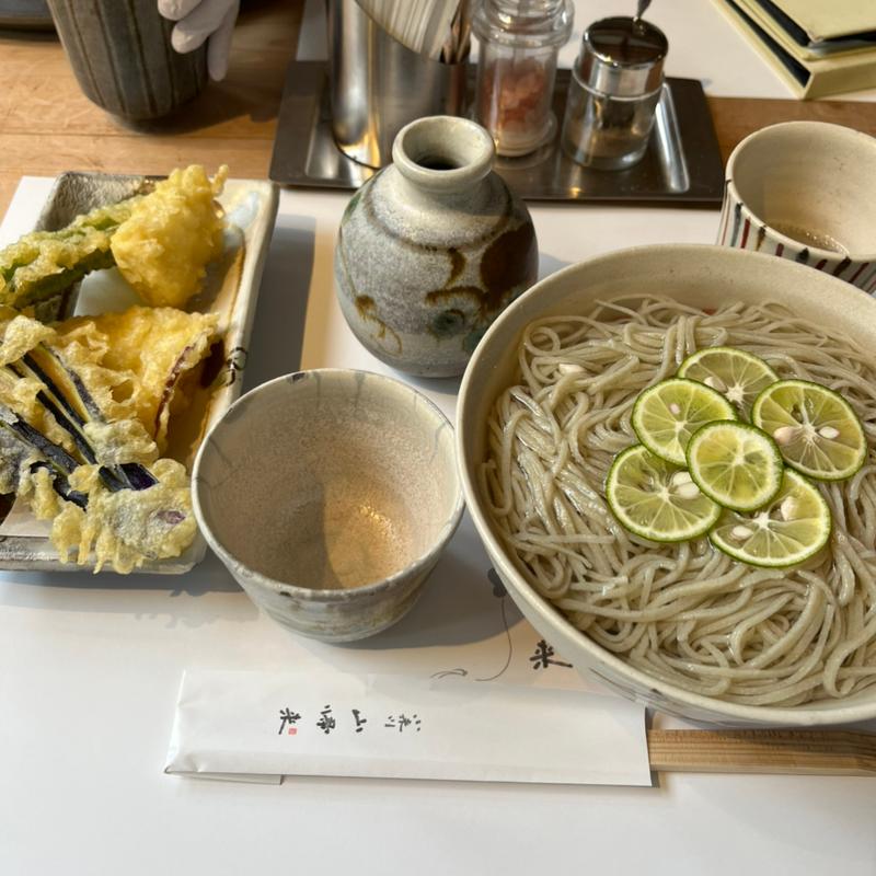 冷やし酢橘（すだち）そば　涼香(小来川 山帰来 )