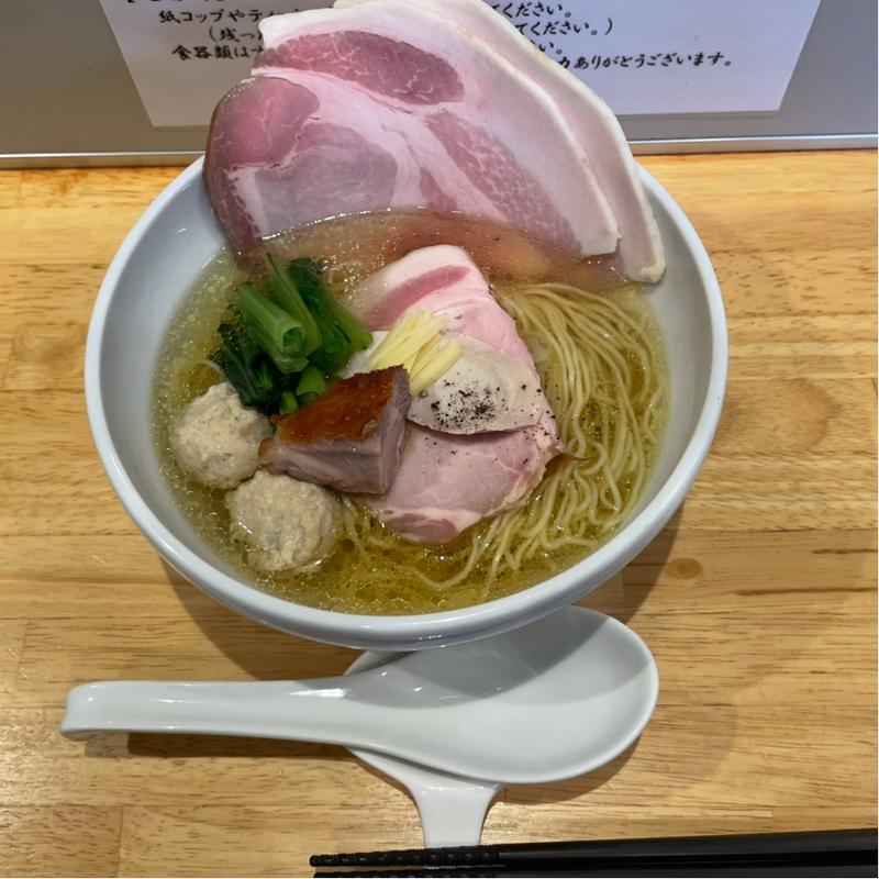 奥久慈しゃもの淡麗塩そば(中華そば ひしお)