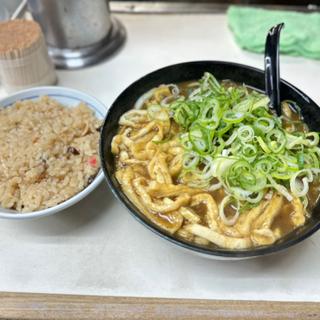カレーうどん　きざみトッピング　かやくごはん