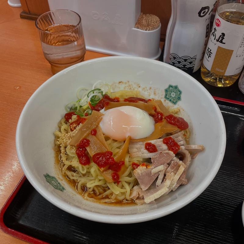 汁なしラーメン(日高屋 新橋駅前店)