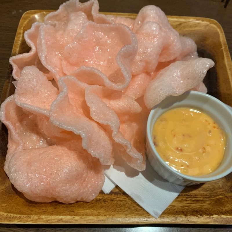 居酒屋のえびせんチリマヨソース付き(ごはんとお酒 eight you)