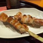 ぼんじりの串打ち焼き