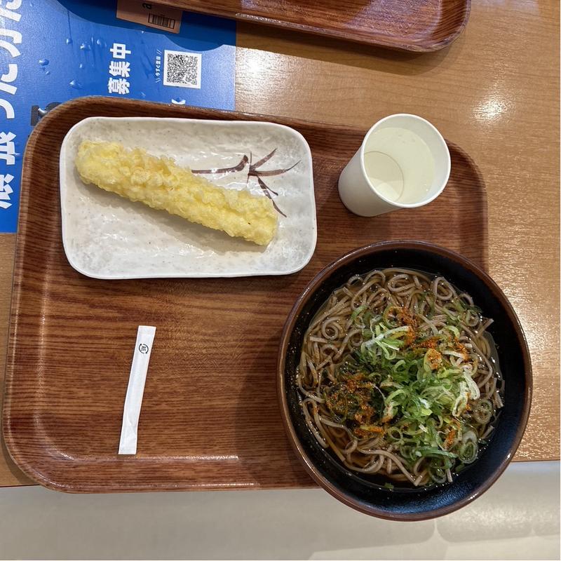 ちくわ天そば(自家製麺うどんそば天つるり PaSaR幕張下り店)