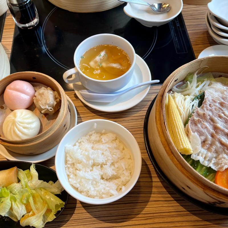 【飲茶付き】彩り野菜のせいろ蒸ししゃぶ(ＭＫレストラン 野間店)