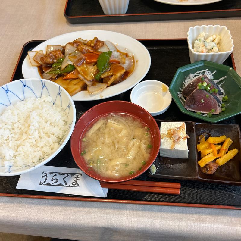 黒酢酢豚定食(うらくま)