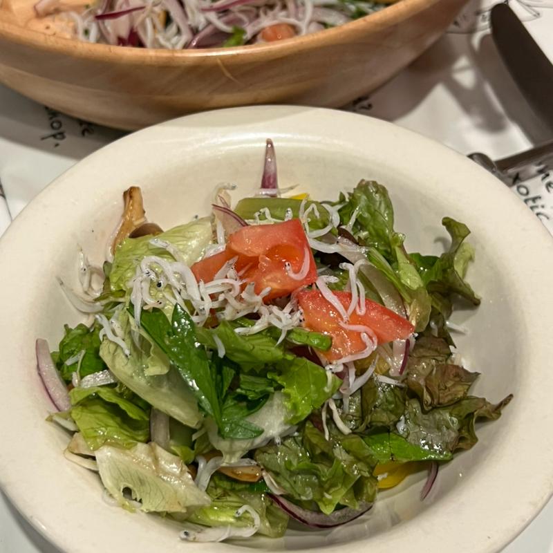 しらすとキノコのサラダ(サルサ)