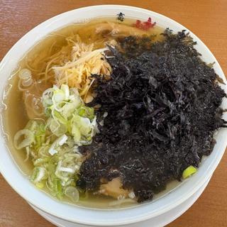 ねぎ生姜ラーメン岩海苔トッピング(麺処 暁商店)