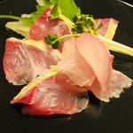 沖あじと黒星フエダイの刺身_刺身定食