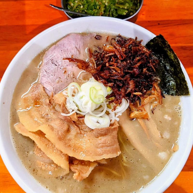 しじみの不純10ラーメン 焦がしネギ(一条流がんこラーメン金町)