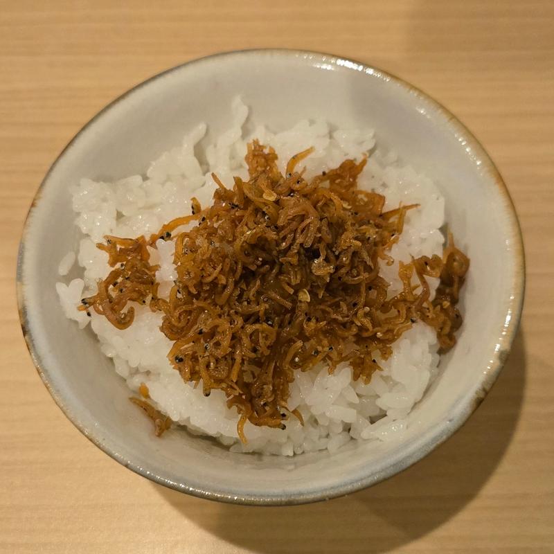 ちりめん山椒ご飯(串揚げ タケナカ （ＴＡＫＥＮＡＫＡ）)
