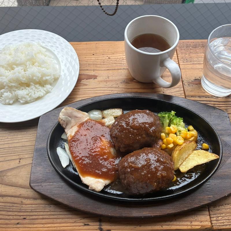 ポークジンジャー50g＆ハンバーグ260g(ステーキみたいなハンバーグ練馬)