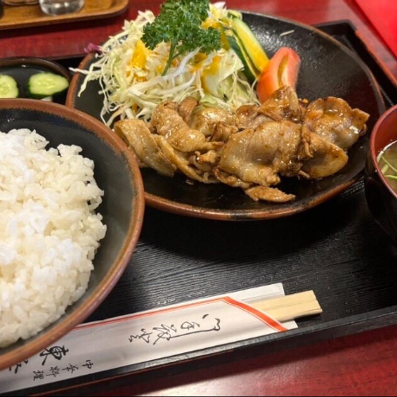 豚生姜焼き定食(中華料理 菜華)