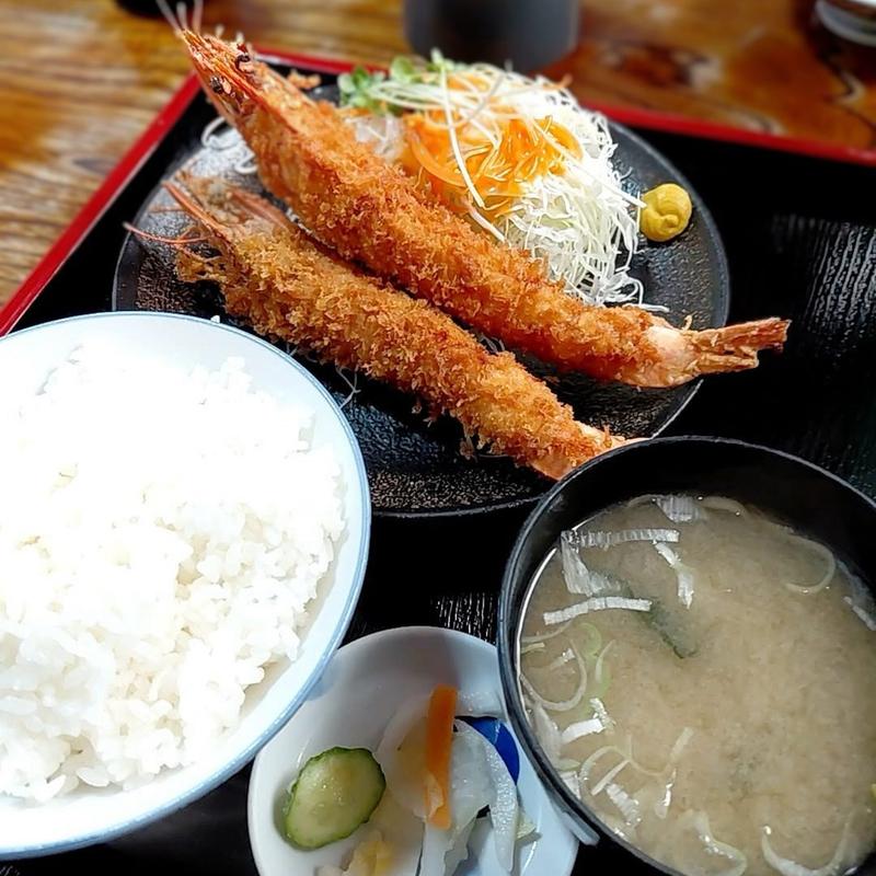 エビフライ定食(インター食堂安子島店)