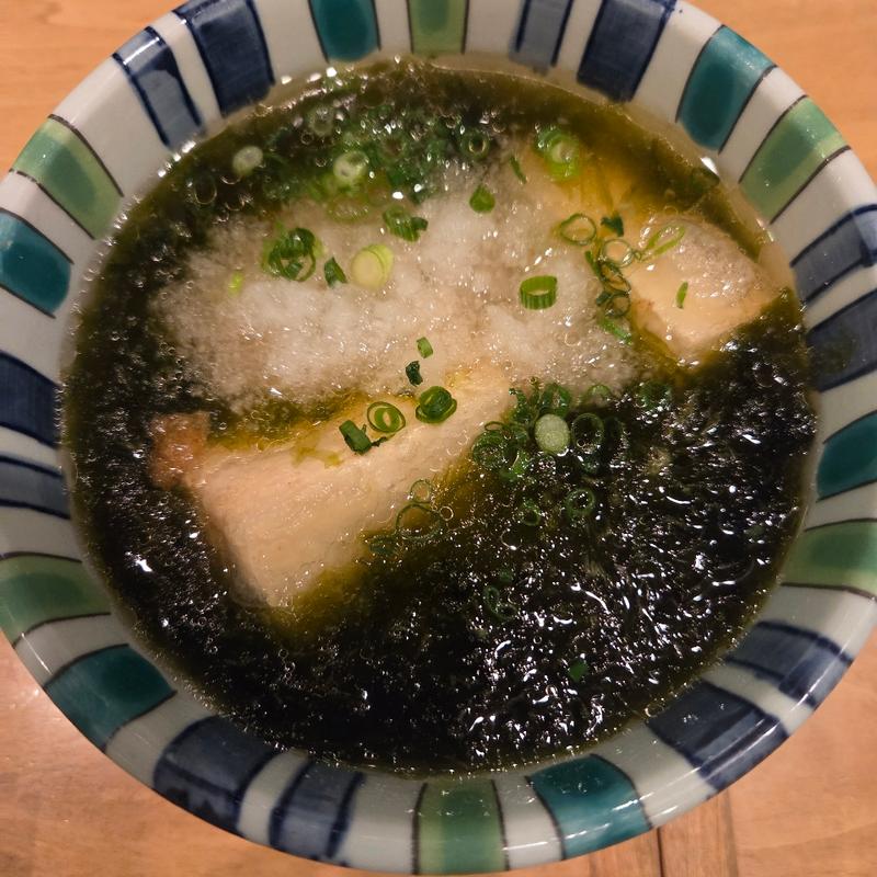 あおさたっぷり揚げ出し豆腐(酒と肴 ヤマニ)