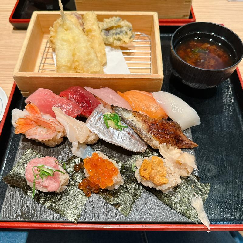 天ぷら・寿司セット（松）(鮨 酒 肴 杉玉 プレンティ西神中央)