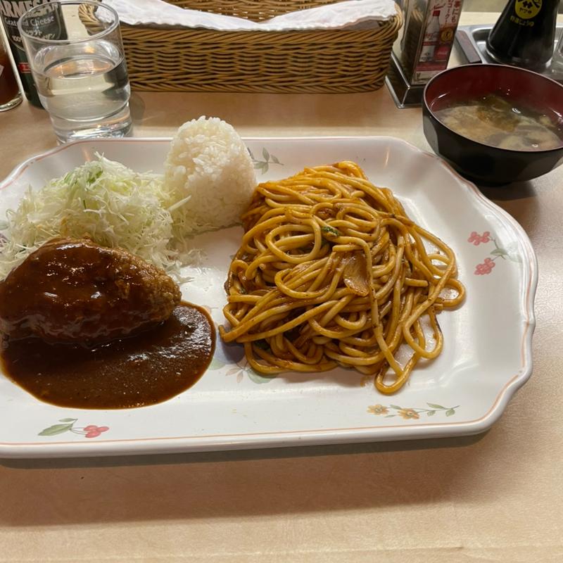 ナポリタンハンバーグ(れすとらん はと屋)