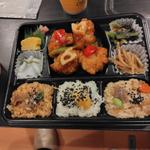 チキンと野菜の黒酢和え弁当