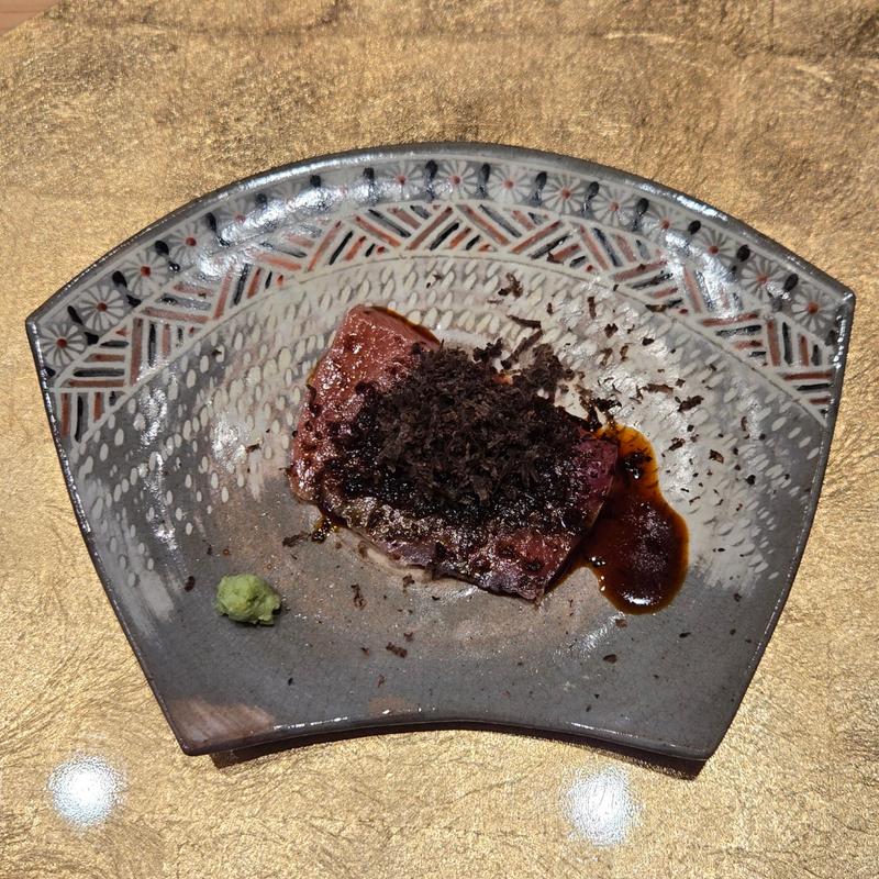 大トロとトリュフ醤油(寿司赤酢・大阪なんばPREMIUM)