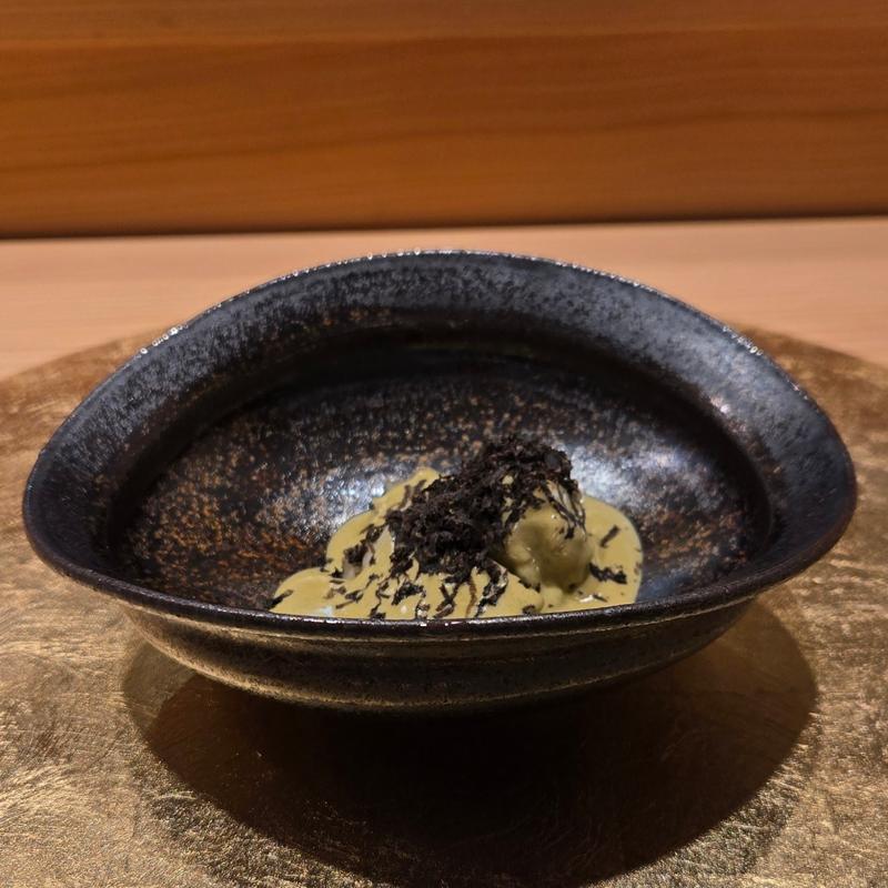 鮑の肝ソースリゾット風(寿司赤酢・大阪なんばPREMIUM)