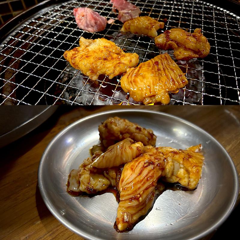 上ホルモン(テッチャン)(大衆焼肉けむすけ 天童店)