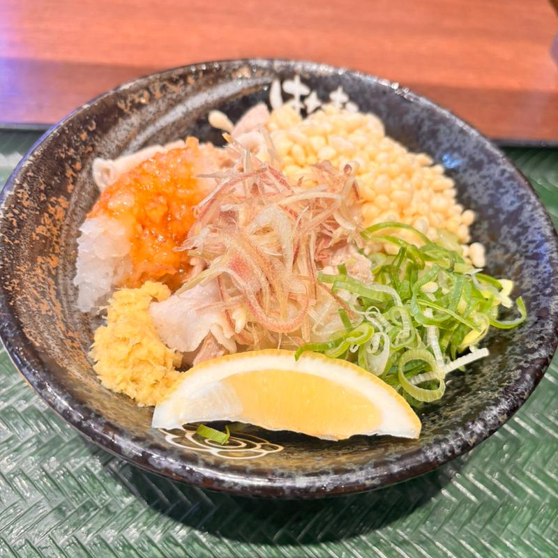 塩豚おろしぶっかけ(はなまるうどん 銀座ファイブ店)