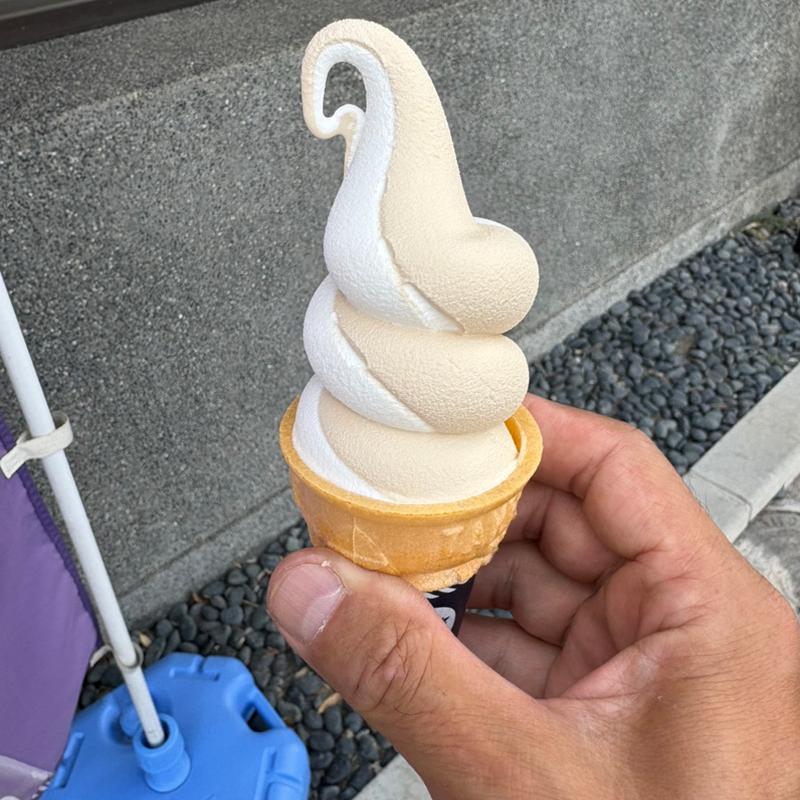 醤油ソフトクリームのミックス(金笛しょうゆパーク)