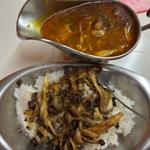 季節のすーぷかれー秋プレミアム きのこの叫び！チーズ入り+スパイシーひき肉(かれーの店 うどん)