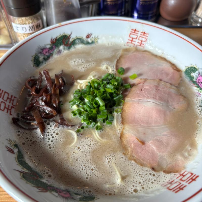 豚骨ラーメン無限替玉セット(中華蕎麦 自遊仁)