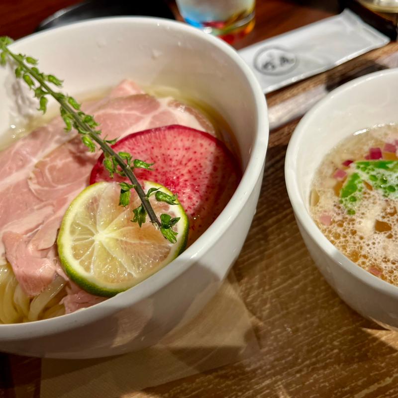 塩の昆布水つけ麺(麺匠 竹虎 六本木店)