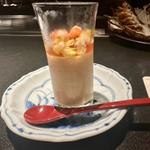 トウモロコシ冷製(鉄板焼 まつ尾)
