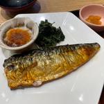 さばの炭火焼き定食、たっぷり野菜の麦みそ汁(大戸屋ごはん処 川崎銀柳街店)