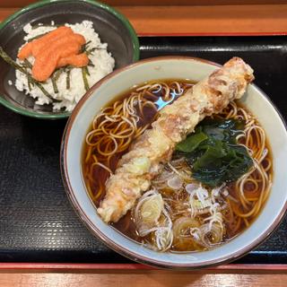 日替定食（ちくわ天そば+明太子ごはん）