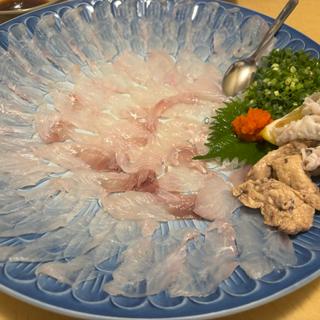 カワハギ活き造り(酔幸)