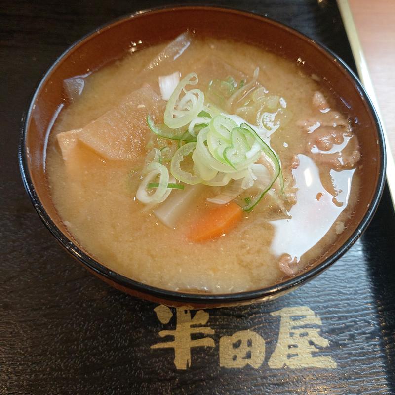 ハーフとん汁(半田屋 水沢店 )