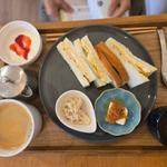 モーニング 3色トースト(cafe 八木山ハーバー)