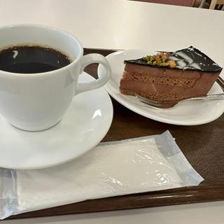 ベイクドショコラケーキ コーヒー(ほっとはあと 西大路御池店 (HOT HEART))