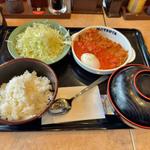 うまトマロースカツ定食