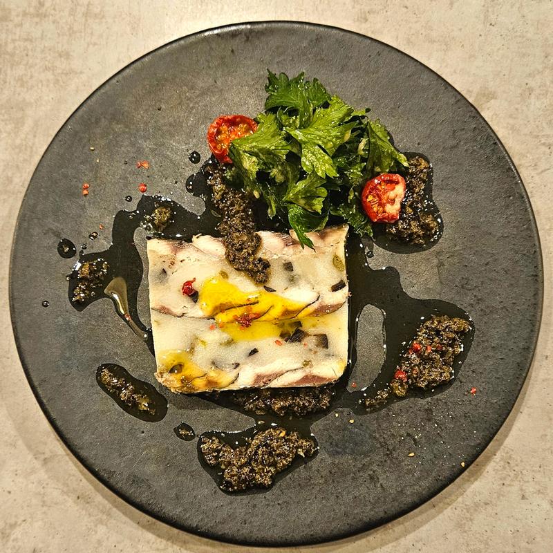 秋刀魚とジャガイモのテリーヌ風ポテトサラダ(umedaya)