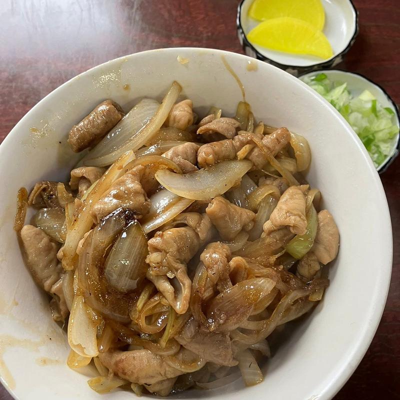 もつ丼 ラーメンセット(石山食堂)