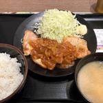 背脂生姜の豚ステーキ定食