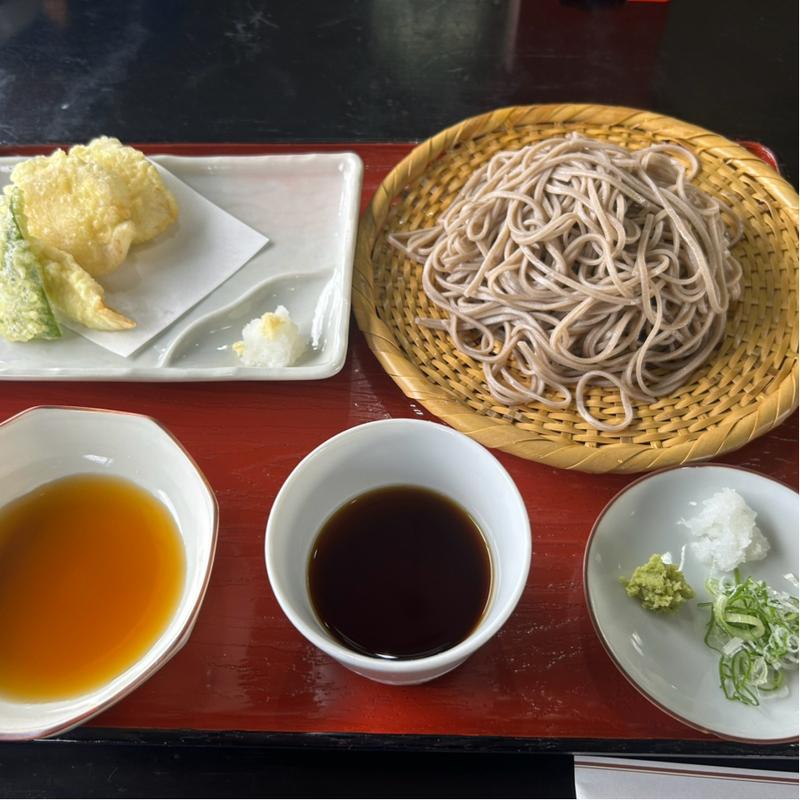 とり天蕎麦(皿そば 泉希（道の駅 近江母の郷）)