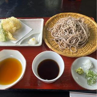 とり天蕎麦(皿そば 泉希（道の駅 近江母の郷）)